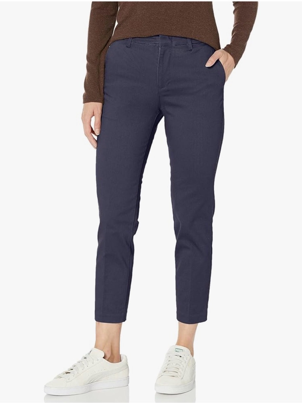 NWT Dockers Women's Slim Fit Ankle Refined Pants size 25 Navy Blue